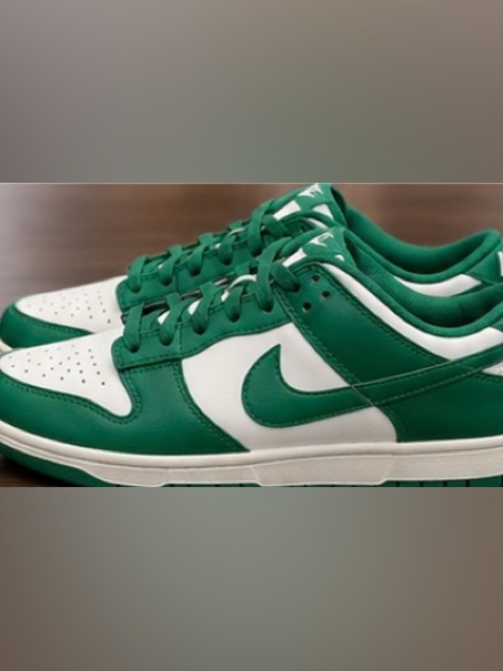 Nike Green and White Low-Top Trainers